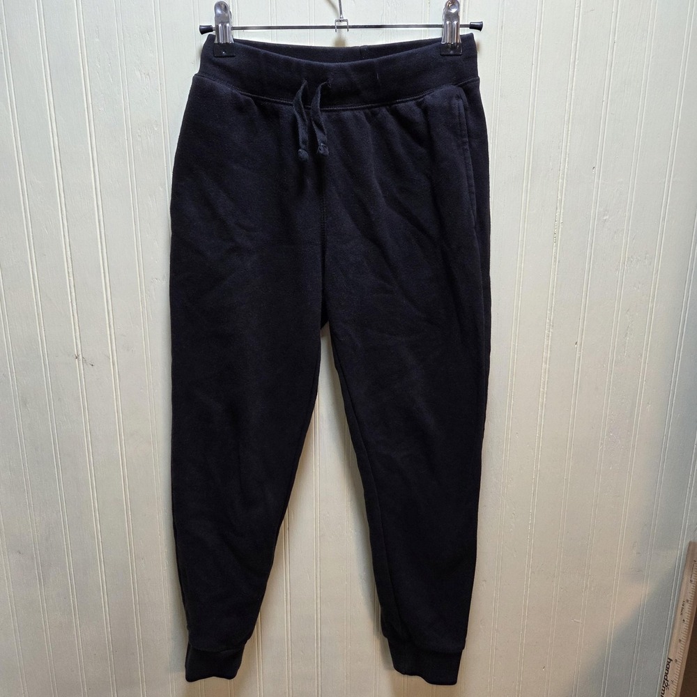PLACE Sweatpants Youth 7/8 Black Fleece Jogger Elastic Waist Drawstring Warm